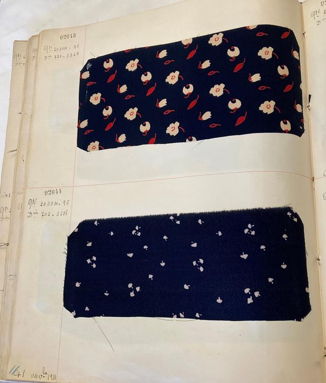 French Fabric Sample Book, circa 19203/30 Comprising mainly printed silks and chiffons, in spot, - Image 72 of 167