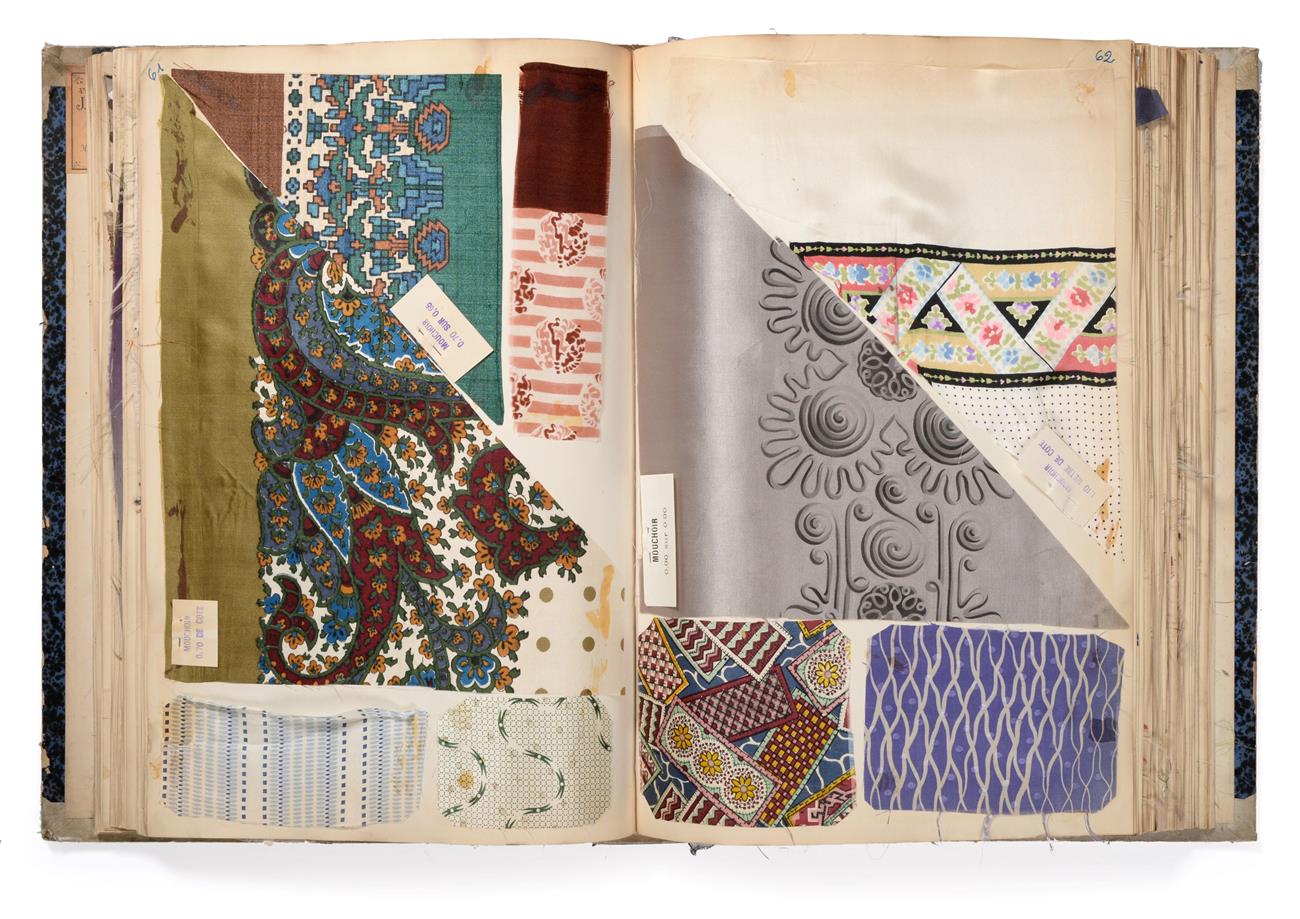 French Fabric Sample Book, late 19th century Enclosing printed, woven chiffons and silks, wool, - Image 3 of 3