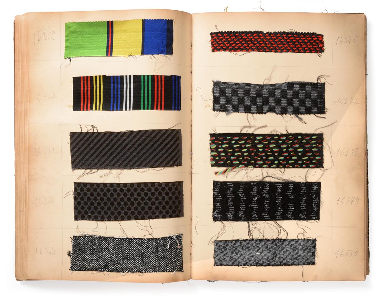 French Fabric Sample Book, early 20th century Including coloured, textured, striped, brocade - Image 5 of 5