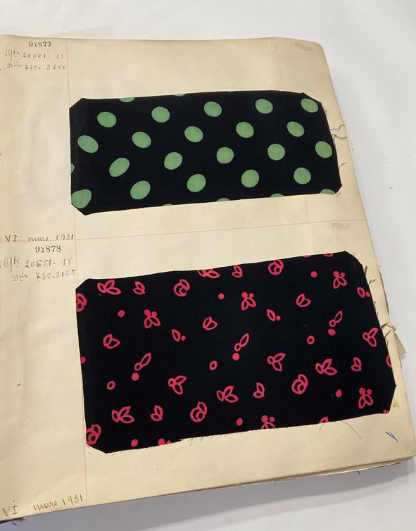 French Fabric Sample Book, circa 19203/30 Comprising mainly printed silks and chiffons, in spot, - Image 24 of 167