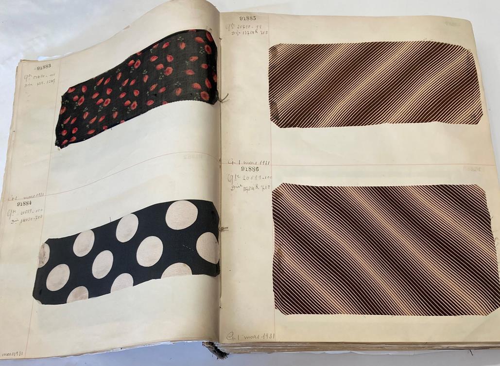 French Fabric Sample Book, circa 19203/30 Comprising mainly printed silks and chiffons, in spot, - Image 27 of 167