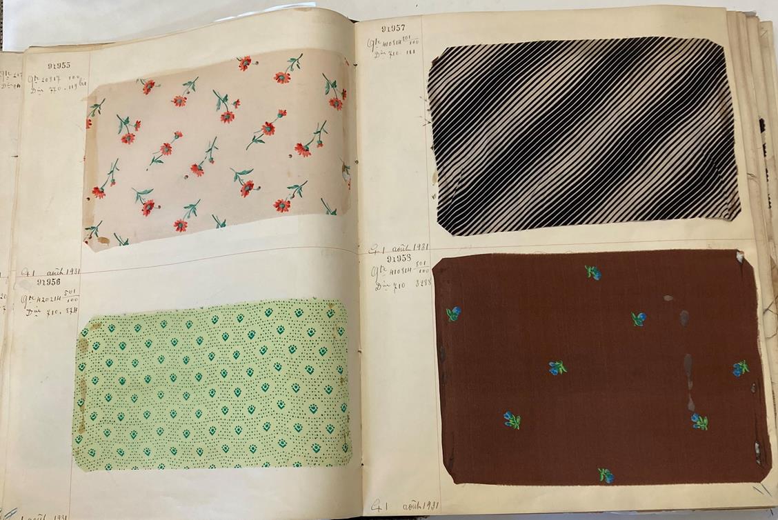 French Fabric Sample Book, circa 19203/30 Comprising mainly printed silks and chiffons, in spot, - Image 47 of 167