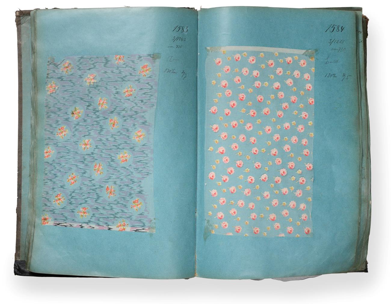 French Silk Chiffon Sample Book, early 20th century Comprising appliquéd, embroidered, chiffon and