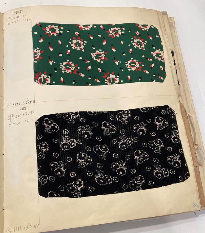 French Fabric Sample Book, circa 19203/30 Comprising mainly printed silks and chiffons, in spot, - Image 68 of 167