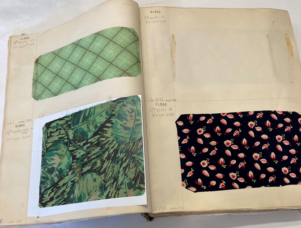French Fabric Sample Book, circa 19203/30 Comprising mainly printed silks and chiffons, in spot, - Image 32 of 167