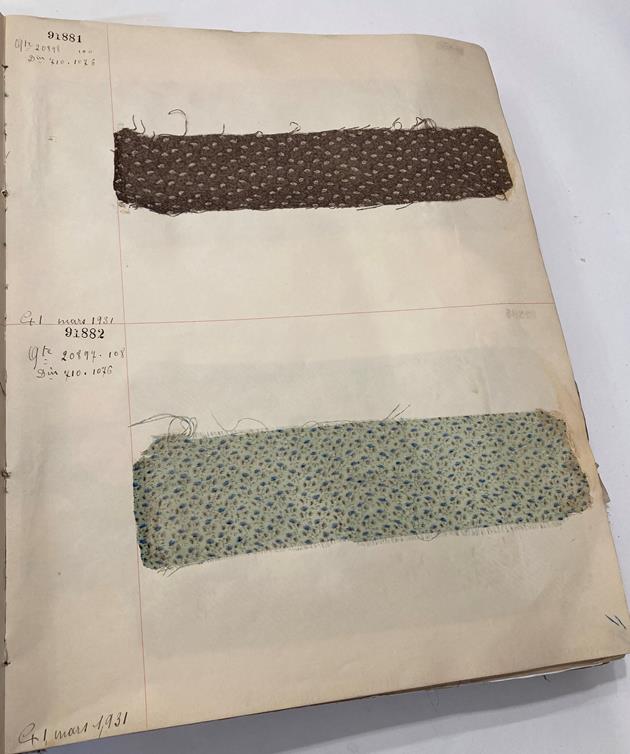 French Fabric Sample Book, circa 19203/30 Comprising mainly printed silks and chiffons, in spot, - Image 26 of 167