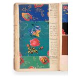 Russian Fabric Sample Book, early 20th century Enclosing colourful printed cottons in a variety of