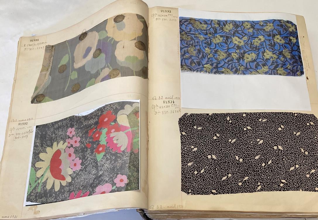 French Fabric Sample Book, circa 19203/30 Comprising mainly printed silks and chiffons, in spot, - Image 29 of 167