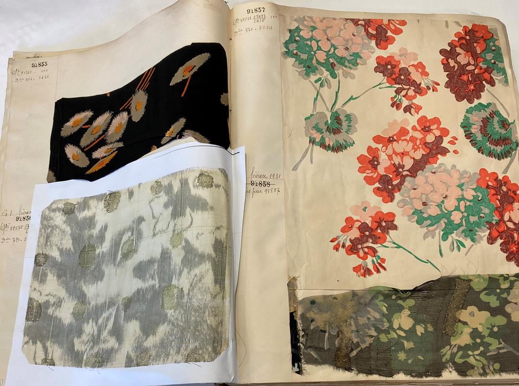 French Fabric Sample Book, circa 19203/30 Comprising mainly printed silks and chiffons, in spot, - Image 17 of 167