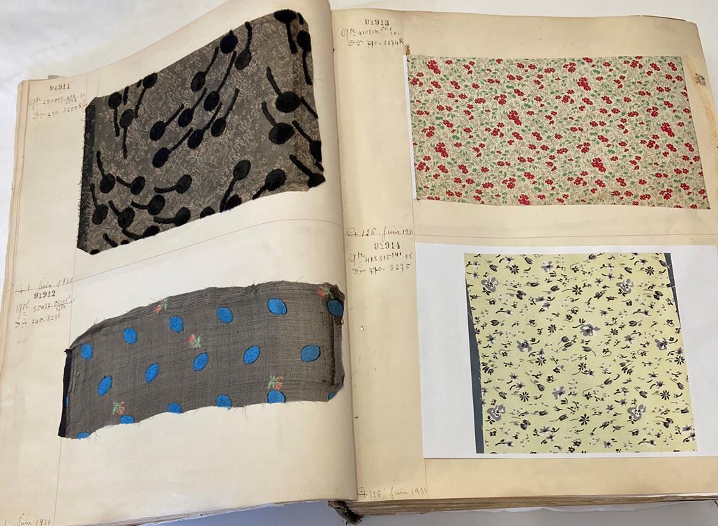 French Fabric Sample Book, circa 19203/30 Comprising mainly printed silks and chiffons, in spot, - Image 34 of 167