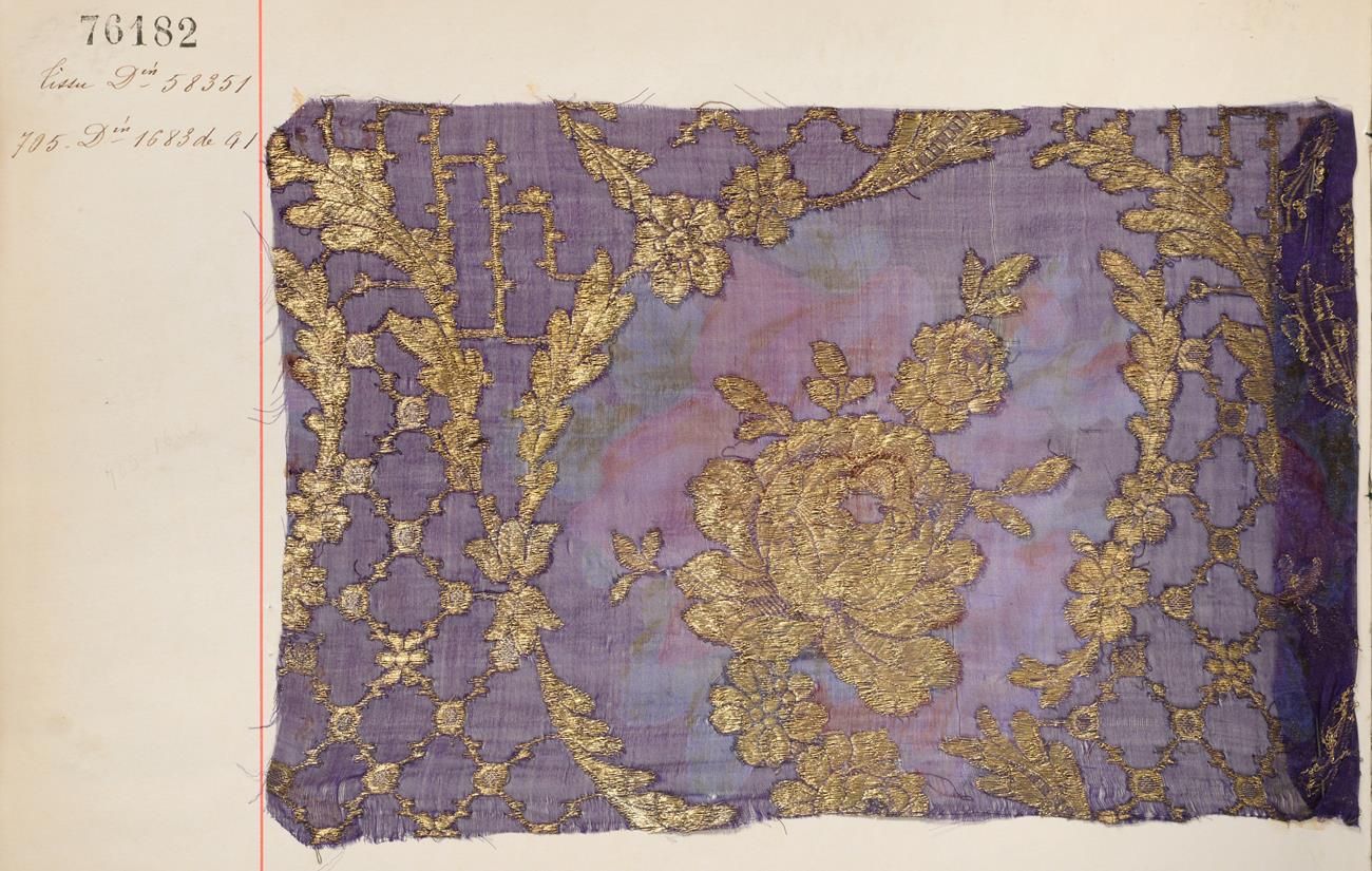 French Fabric Sample Book, late 19th century Enclosing large samples of evening fabrics including - Image 2 of 3