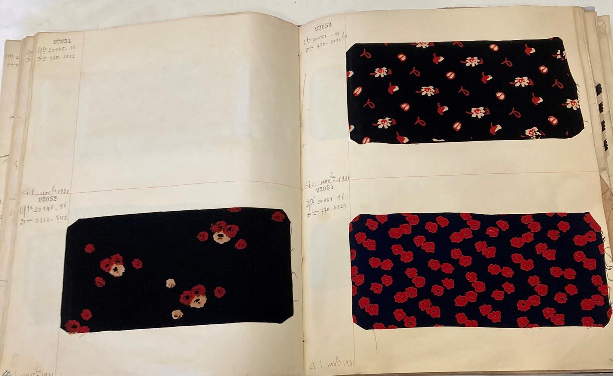 French Fabric Sample Book, circa 19203/30 Comprising mainly printed silks and chiffons, in spot, - Image 75 of 167