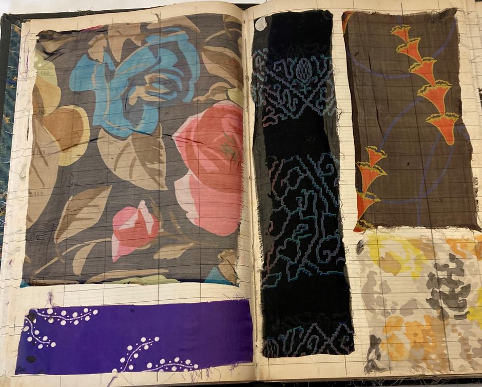 French Fabric Sample Book, circa 19203/30 Comprising mainly printed silks and chiffons, in spot, - Image 162 of 167