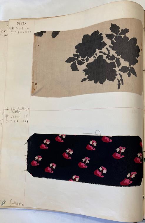 French Fabric Sample Book, circa 19203/30 Comprising mainly printed silks and chiffons, in spot, - Image 40 of 167