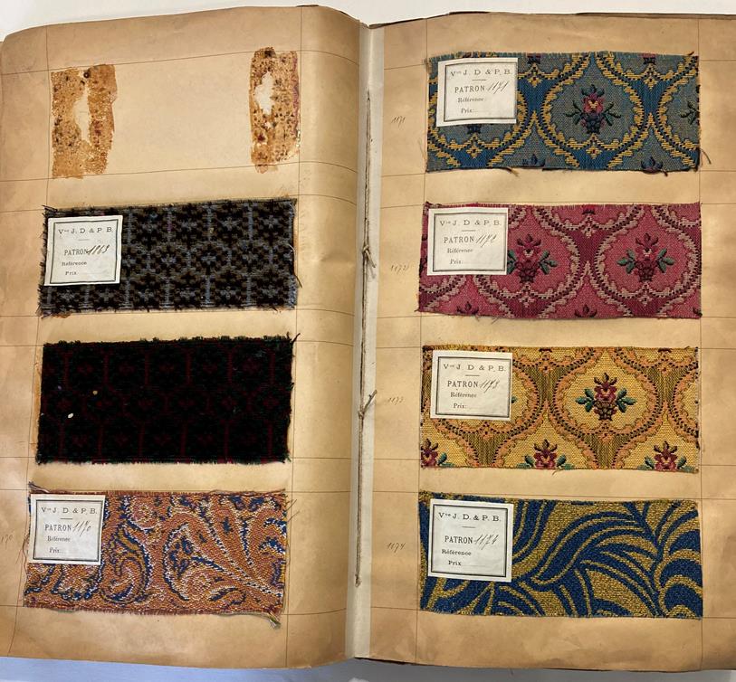 French Fabric Sample Book, circa 1930's Enclosing printed and cut velvets and jacquards in vibrant - Image 9 of 71