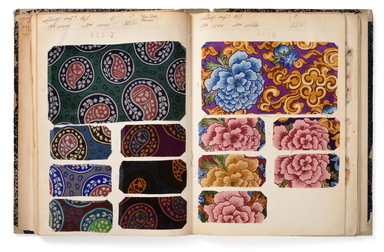 French Fabric Sample Book, circa 1920's Including woven and embroidered trims inspired by the