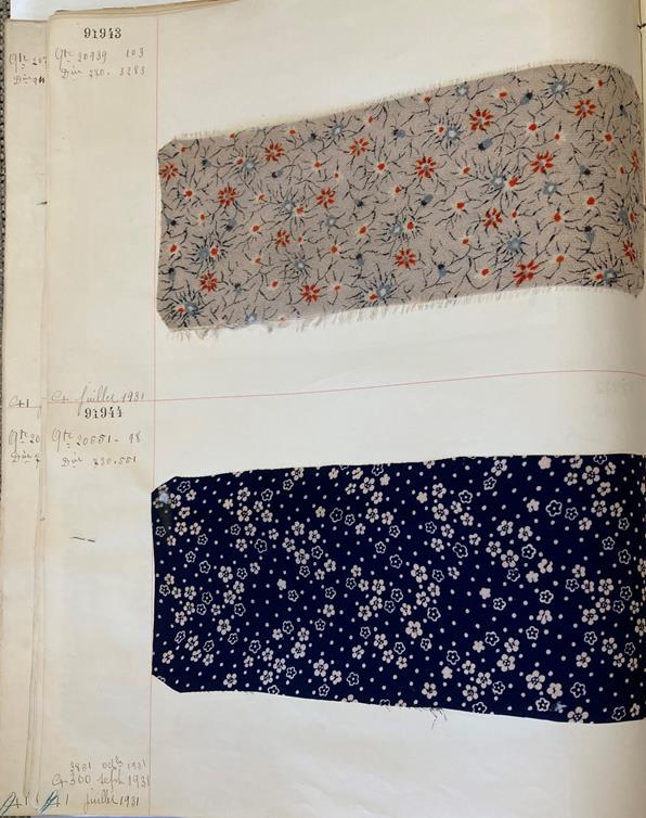 French Fabric Sample Book, circa 19203/30 Comprising mainly printed silks and chiffons, in spot, - Image 43 of 167