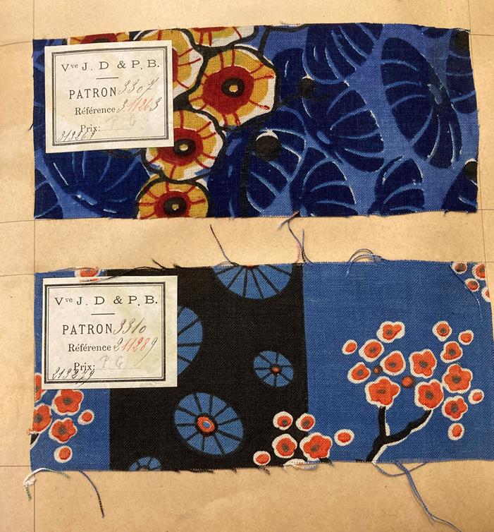 French Fabric Sample Book, circa 1920's Enclosing printed linens, glazed cotton, cotton in floral, - Image 38 of 105