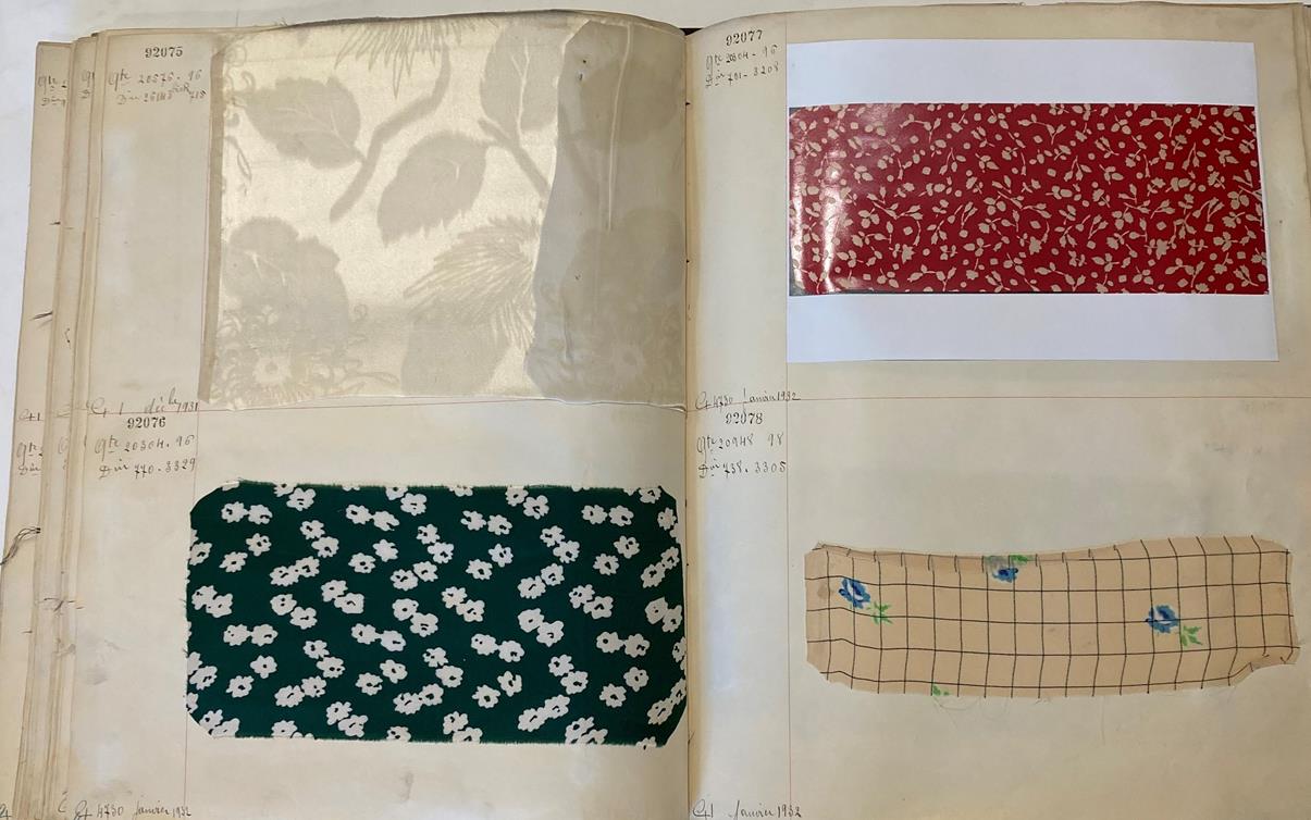 French Fabric Sample Book, circa 19203/30 Comprising mainly printed silks and chiffons, in spot, - Image 83 of 167