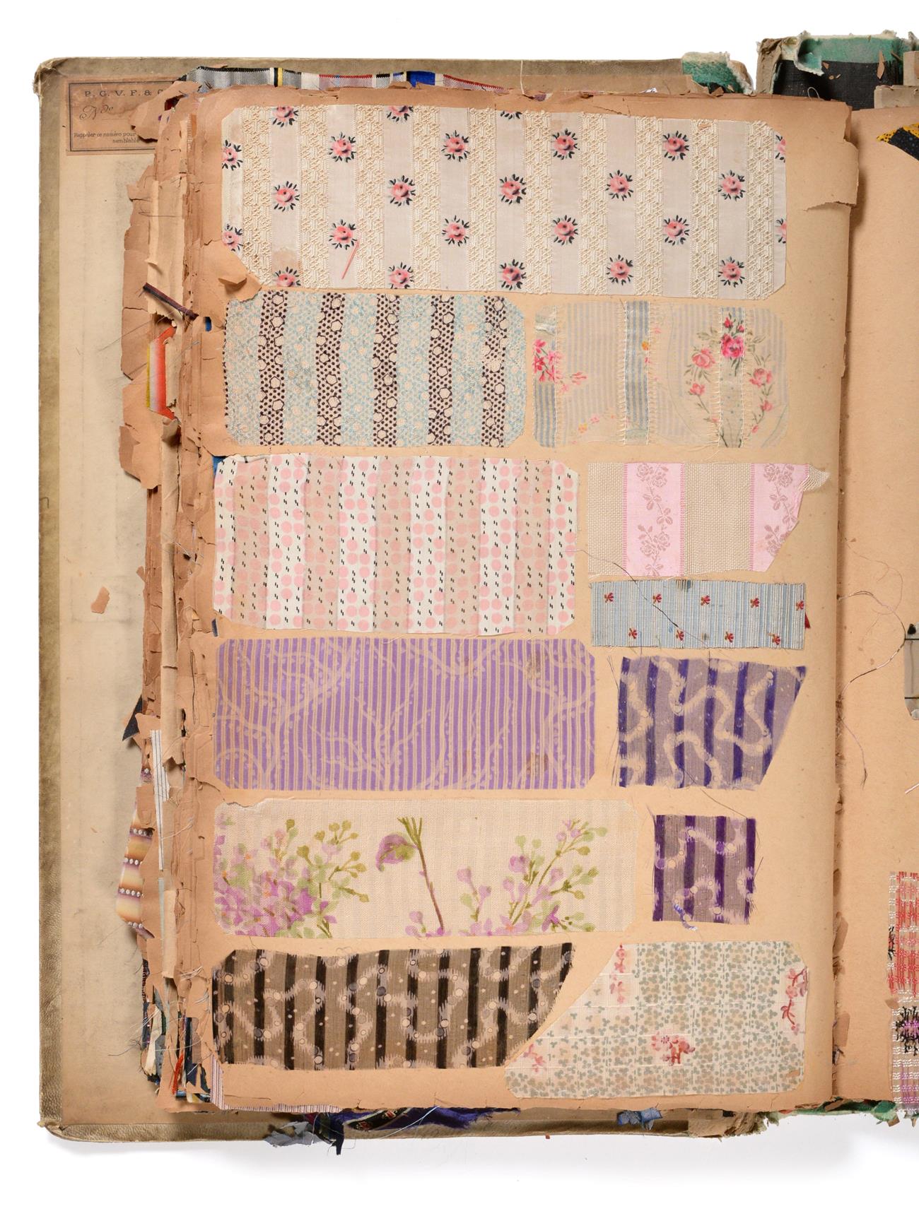 French Fabric Sample Book, late 19th century Comprising mainly of evening fabrics, beaded silks, - Image 4 of 4