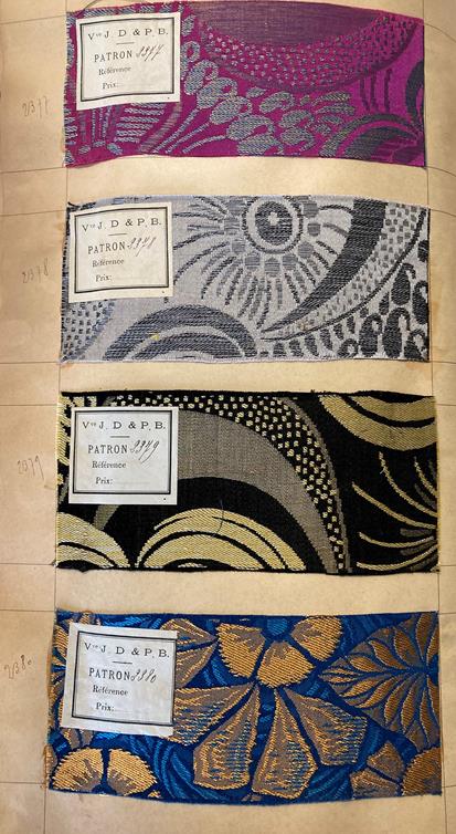 French Fabric Sample Book, circa 1930's Enclosing printed and cut velvets and jacquards in vibrant - Image 43 of 71