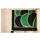 French Fabric Sample Book, circa 19203/30 Comprising mainly printed silks and chiffons, in spot,