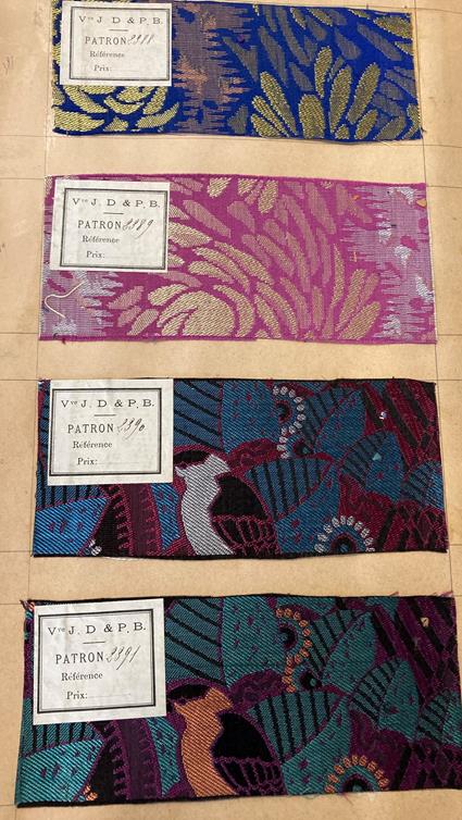 French Fabric Sample Book, circa 1930's Enclosing printed and cut velvets and jacquards in vibrant - Image 49 of 71