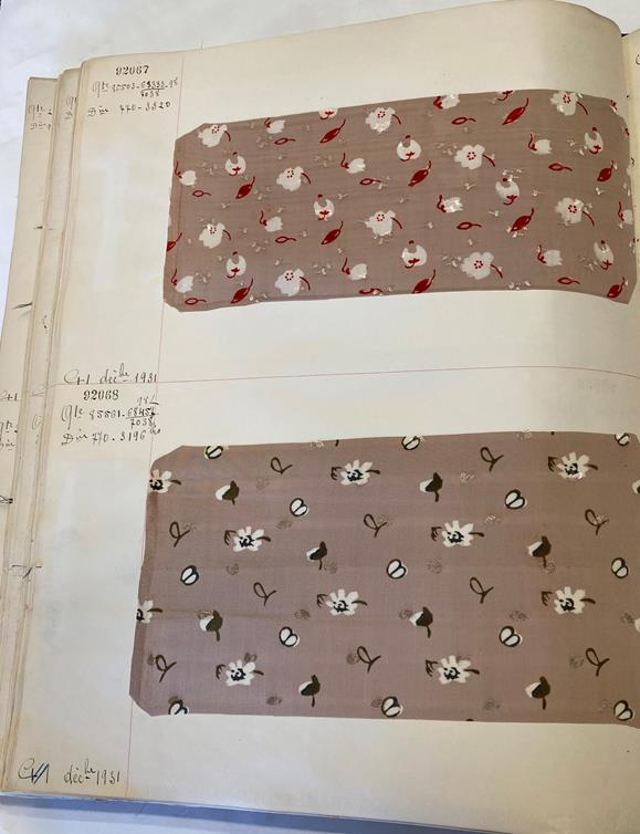 French Fabric Sample Book, circa 19203/30 Comprising mainly printed silks and chiffons, in spot, - Image 80 of 167