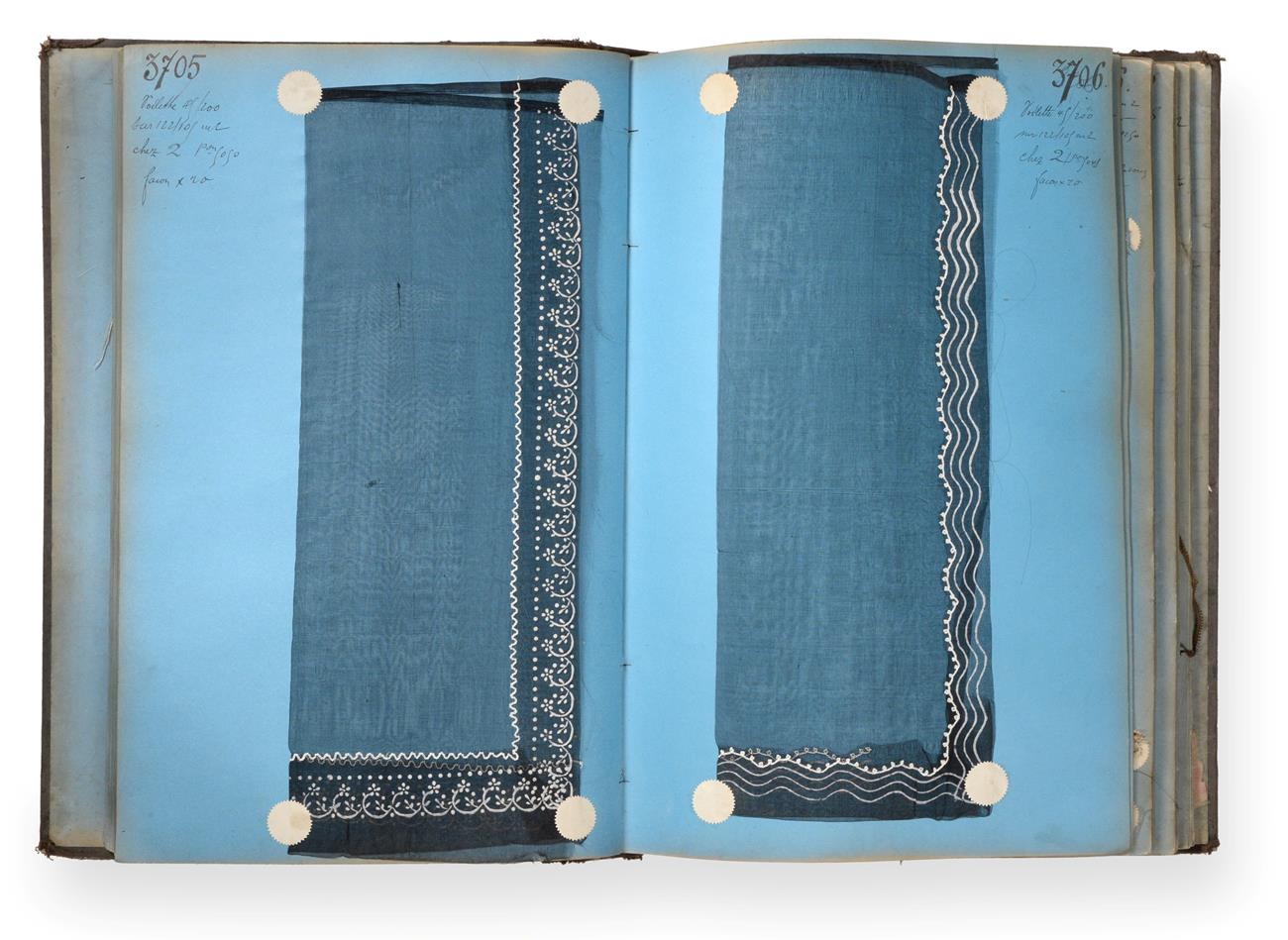 French Silk Chiffon Sample Book, early 20th century Comprising appliquéd, embroidered, chiffon and - Image 3 of 6