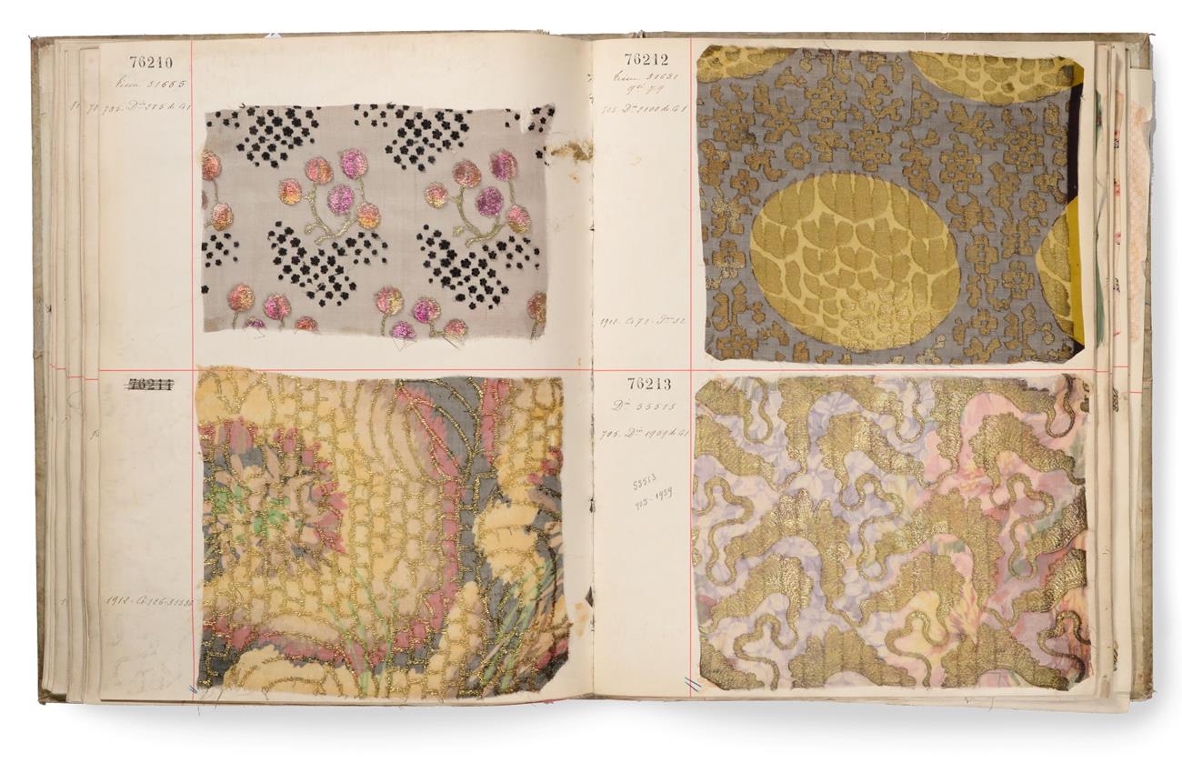 French Fabric Sample Book, late 19th century Enclosing large samples of evening fabrics including - Image 3 of 3