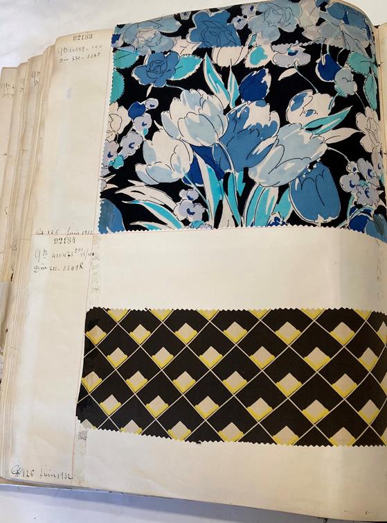 French Fabric Sample Book, circa 19203/30 Comprising mainly printed silks and chiffons, in spot, - Image 110 of 167