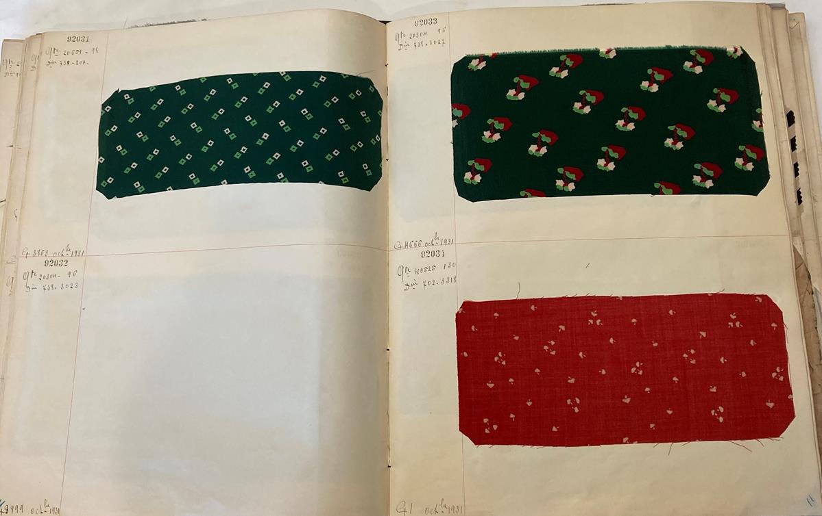 French Fabric Sample Book, circa 19203/30 Comprising mainly printed silks and chiffons, in spot, - Image 69 of 167