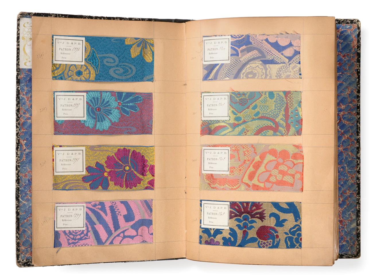 French Fabric Sample Book, circa 1930's Enclosing printed and cut velvets and jacquards in vibrant - Image 3 of 71