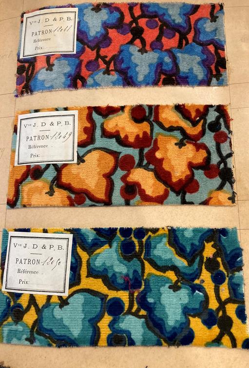 French Fabric Sample Book, circa 1930's Enclosing printed and cut velvets and jacquards in vibrant - Image 57 of 71