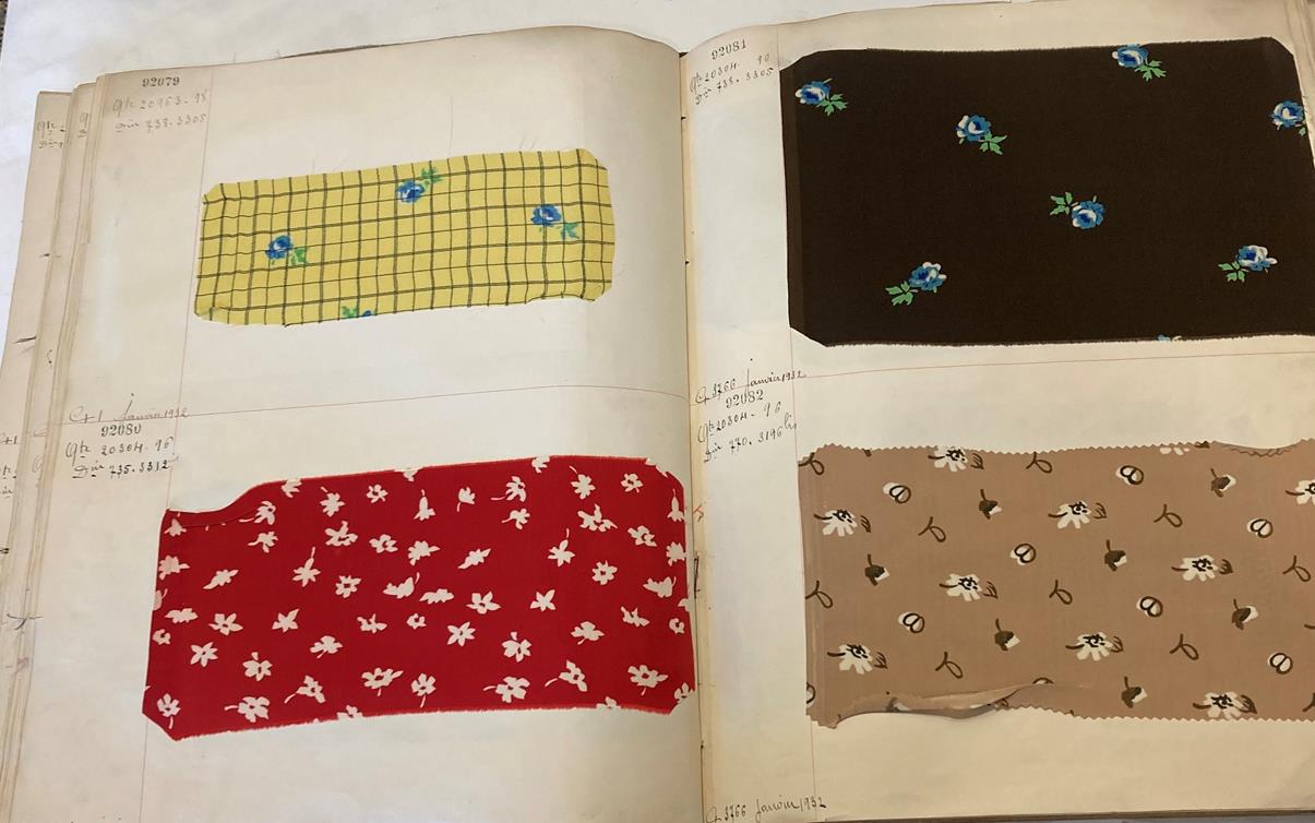 French Fabric Sample Book, circa 19203/30 Comprising mainly printed silks and chiffons, in spot, - Image 84 of 167