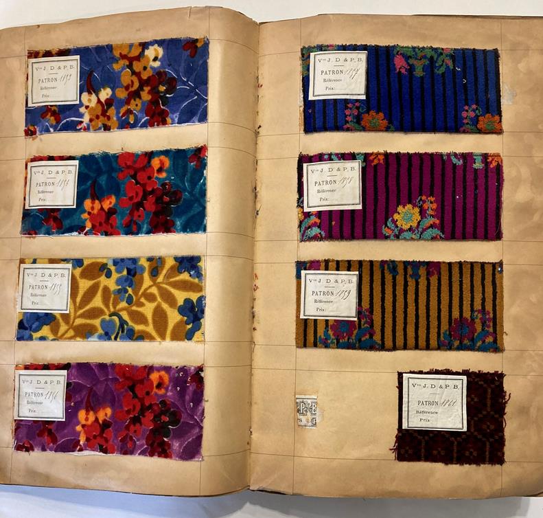 French Fabric Sample Book, circa 1930's Enclosing printed and cut velvets and jacquards in vibrant - Image 8 of 71