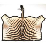 Taxidermy: Burchell's Zebra Flank Skin Rug (Equus quagga), modern, South Africa, high quality tanned