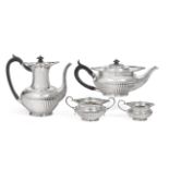 A Four-Piece Victorian and Edward VII Silver Tea and Coffee-Service, The Teapot by William Hutton