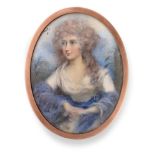 Andrew Plimer (1763-1837): Miniature Portrait of Lady Augusta Elizabeth Finch, half length,