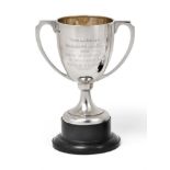 A George VI Silver Trophy-Cup, by Walker and Hall, Sheffield, 1938, the bowl tapering and on