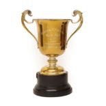 A Edward VIII Silver Trophy-Cup, by Walker and Hall, Sheffield, 1936, tapering and on spreading