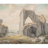 Michael ''Angelo'' Rooker ARA (1746-1801) ''The Gate Tower, Pevensey Castle, Kent'' Pencil and