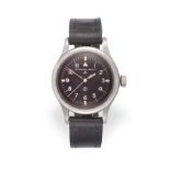 A Stainless Steel British Military Royal Air Force Issue Pilots Centre Seconds Wristwatch, signed