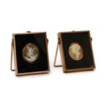 A Shell Cameo by Tommaso Saulini, mid 19th century, as a young lady in profile with her hair in a