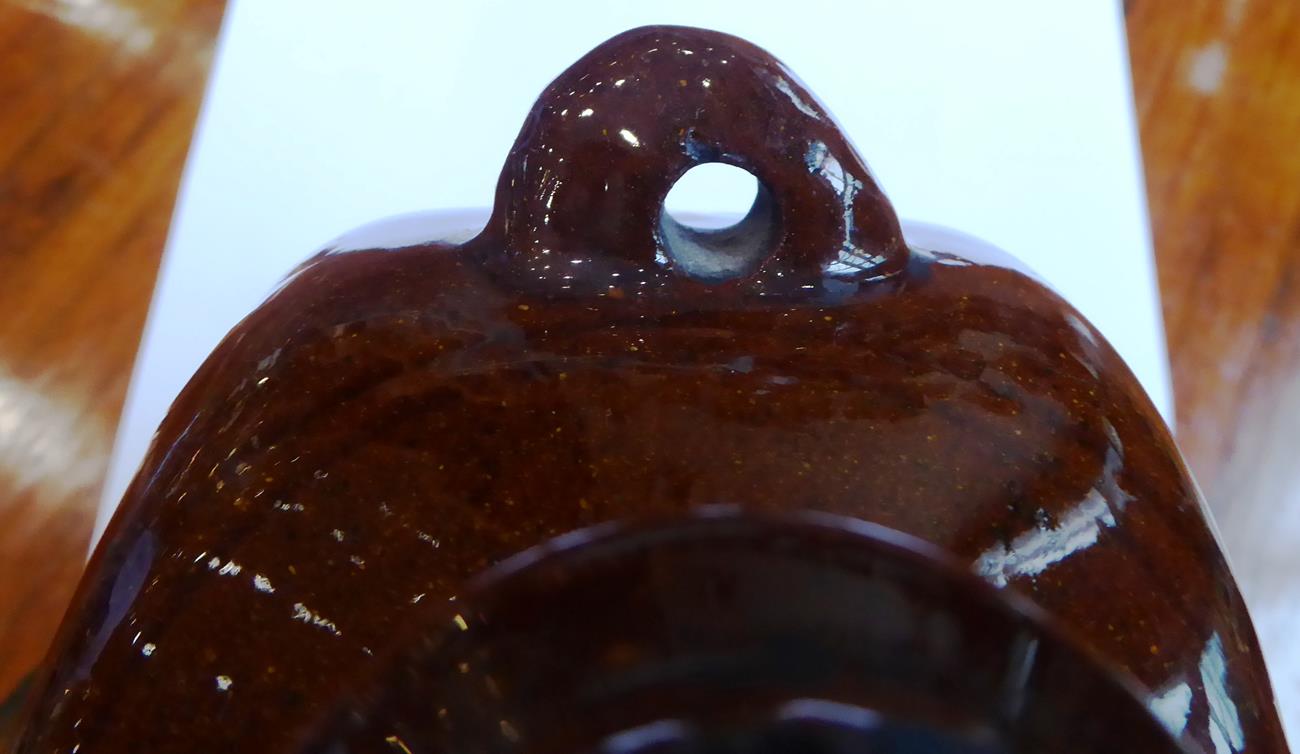 A Slipware Flask, dated 1795, of flattened ovoid form with four loop handles, inscribed Jno, - Image 9 of 11