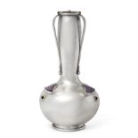 A Canadian Silver Vase, by Michael Surman, Salt Spring Island, Circa 1995, the lower body baluster