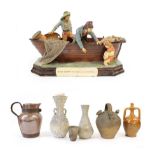 An Earthenware Group of THE FISHERMAN'S DARLING, late 19th century, possibly Wayte & Ridge, modelled