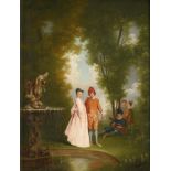 Follower of Nicolas Lancret (1690-1743) French Fête galante Oil on canvas, 45.5cm by 35cm See