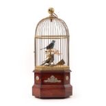A Coin Operated Double Singing Bird in Cage Automaton, probably by J Phalibois, French, circa