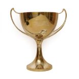 A George V Silver Trophy-Cup, by Adie Brothers, Birmingham, 1932, the bowl hemispherical and on